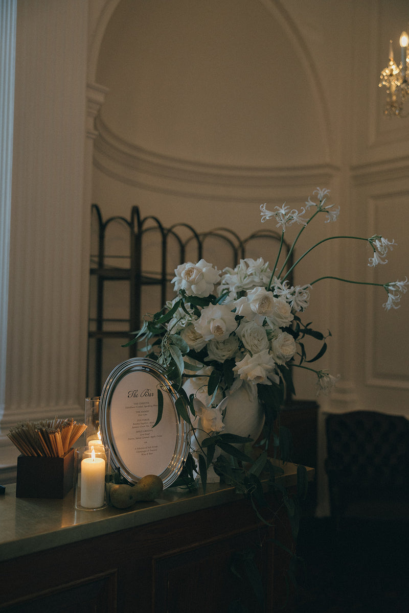 wedding stationery bar menu